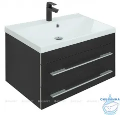  Тумба под раковину Aquanet Верона М 75 см 272427 черный матовый