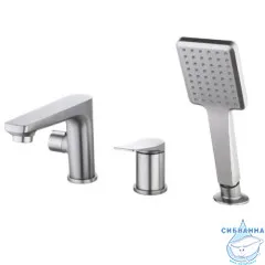 Смеситель для ванны на борт Lemark Bronx LM3745GM (графит)