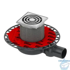 Дренажный трап для душа TECEdrainpoint S 110 с горизонтальным выходом 3601100 (низкий), с сухим затвором 3695002
