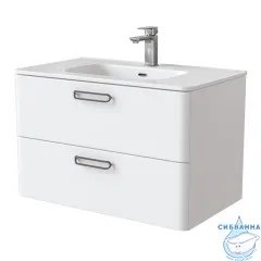 Тумба с умывальником Iddis Brick 80 см белый глянец BRI80W0i95