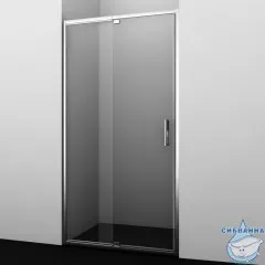 Дверь в нишу Wasserkraft Berkel 48P30 130 см профиль хром, стекло прозрачное 