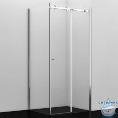 Душевое ограждение Wasserkraft Vils 56R19 100x100 профиль хром, стекло прозрачный (без поддона)