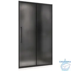 Дверь в нишу ABBER  Schwarzer Diamant 120x195 AG30120BMH профиль черный, стекло матовое