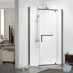 Душевое ограждение Azario Edmonton 90x90 профиль черный, стекло прозрачное AZ-NNC3231-1 900 BLACK (без поддона)