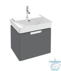Тумба Jacob Delafon Reve 57 серый антрацит с раковиной Reve 60