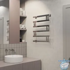 Полотенцесушитель электрический Indigo Muza (с таймером) 50х60 хром (с возможностью скрытого подключения, подключение R)