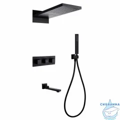 Душевая система Abber Daheim 230 1 режим AF8253B (черный матовый)