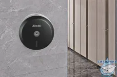  Центральный выдвижной диспенсер для бумаги SantiLine SL-8015 (черный матовый)