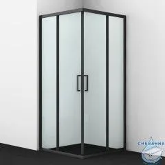 Душевое ограждение Wasserkraft Dill 90x90 61S03 профиль черный, стекло прозрачный (без поддона)