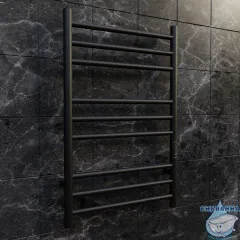 Полотенцесушитель электрический Toni Arti Loreto pulsante 9П 400x800 черный матовый