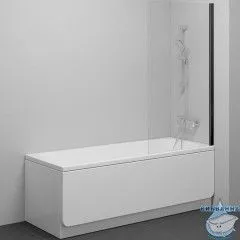 Шторка для ванны Azario Merrit 80x140 профиль черный, стекло прозрачное AZ-NF6310-1 800 BLACK