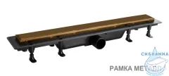 Дренажный трап для душа Plastbrno Design4 SZH9850 85 см с решеткой (матовое золото) 