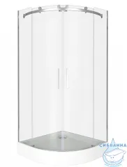 Душевое ограждение Bas Altair R-TD-100-C-CH профиль хром, стекло прозрачное (без поддона)