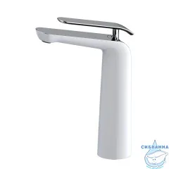 Смеситель для раковины Timo Olivia 3211/00-16F (без донного клапана) (хром/белый)