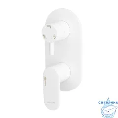 Встраиваемый смеситель для ванны Wasserkraft Mindel 8571  (белый матовый)