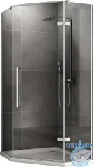 Душевое ограждение ABBER Ewiges Wasser AG05100 100x100 профиль хром, стекло прозрачный (без поддона)