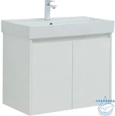 Тумба Aquanet Nova Lite 75 (2 дв.) с раковиной Латина 75 белый глянец