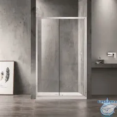 Дверь в нишу Azario Milton 120x200 AZ-ND6121 1200 профиль серебро, стекло прозрачное