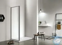 Боковая стенка Aquatek AQ ARI WA  100 профиль оружейная сталь, стекло прозрачное AQ ARI WA 10020GM