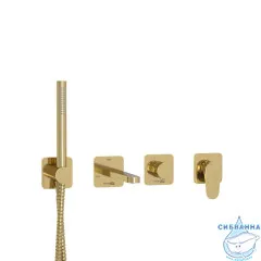 Встраиваемый смеситель для ванны Wasserkraft A2151.277.279.280.197.281 (золото глянцевое)