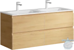 Тумба Aqwella Accent 120 c раковиной Малага 120 дуб золотой 