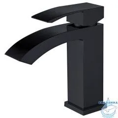 Смеситель для раковины Abber Wasserfall AF8610B (черный матовый)