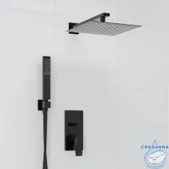 Душевая система Wasserkraft 250 1 режим A172071 (черный глянец)