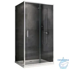 Душевое ограждение ABBER Schwarzer Diamant 100x50 AG301005-S505 профиль хром, стекло прозрачное (без поддона)