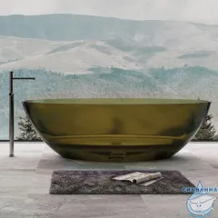 Ванна из полиэфирной смолы ABBER Kristall 180х85 AT9702Vesuvian оливковая
