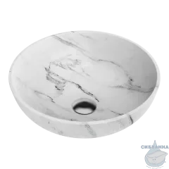 Раковина на столешницу 41 см Omoikiri Hitomi-WH Marble 4972078