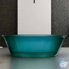 Ванна из полиэфирной смолы ABBER Kristall 170х75 AT9707Aquamarin бирюзовая