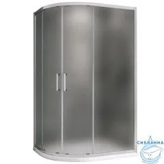 Душевое ограждение ABBER Schwarzer Diamant AG01190M 100x90 профиль хром, стекло  матовое (без поддона)