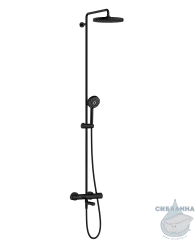 Душевая система Jacob Delafon Atom 250 1 режимE26237-BL (черный матовый)