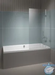 Шторка для ванны Riho VZ Scandic R 90х150 GX00192C2 профиль хром, стекло прозрачное