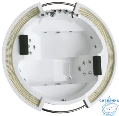 Акриовая ванна Gemy G9060 B 210х210 с гидромассажем