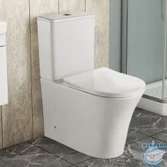 Унитаз напольный безободковый Azario Anteo Round AZ-1219A с бачком и сиденьем Soft Close (микролифт)