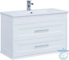 Тумба Aquanet Бостон М 100 с раковиной Бостон 100 белый матовый
