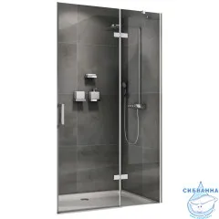Дверь в нишу ABBER Zart AG08120 120x195 профиль хром, стекло прозрачное