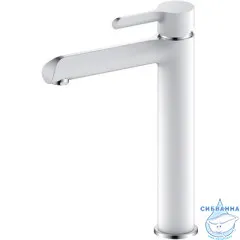 Смеситель для раковины Gappo G1003-18 (без донного клапана) (хром/белый)