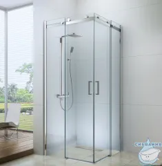 Душевое ограждение Berges Wasserhaus Gelios 90x90 061022 профиль хром, стекло прозрачное (без поддона)