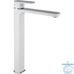 Смеситель для раковины Gappo G1083-82 (без донного клапана) (хром/белый)