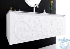 Тумба Aqwella Clarberg Elegance 100 белый глянец с раковиной Elegance 100