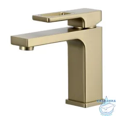 Смеситель для раковины Gappo G1017-3 (без донного клапана) (золото матовое)