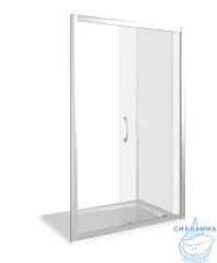 Дверь в нишу Bas Latte WTW-120-C-WE профиль белый, стекло прозрачное