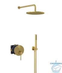 Душевая система Kludi Bozz 300 38658N076 (брашированное золото)