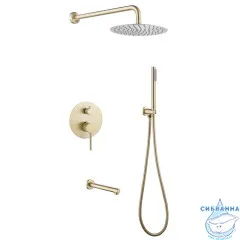 Душевая система Abber Emotion  250 1 режим AF8817G (золото матовое)
