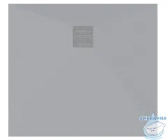 Поддон из литьевого мрамора Bas Essentia 2 100х90 серый