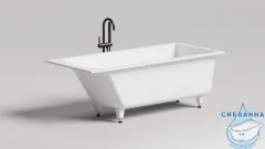 Ванна из искусственного камня Salini Cascata Kit 170x75 (материал Sapirit, белый матовый)