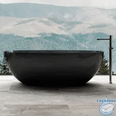 Ванна из полиэфирной смолы ABBER Kristall 165х78 AT9701Onyx черная