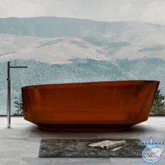 Ванна из полиэфирной смолы ABBER Kristall 170х80 AT9706Opal коричневая